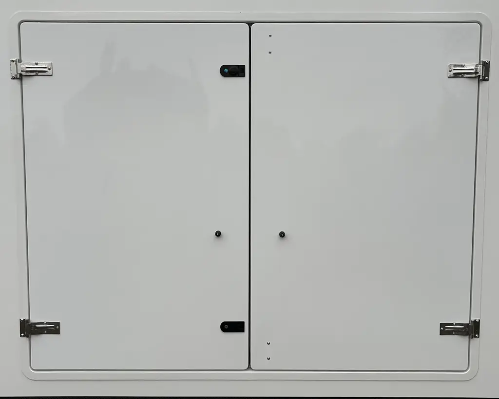 Barn doors on both sides