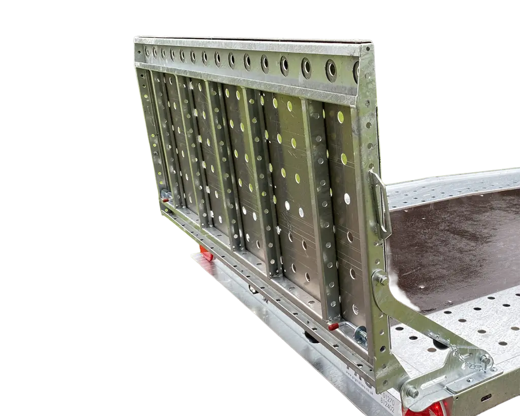 Fixed rear tailgate steel loading ramp