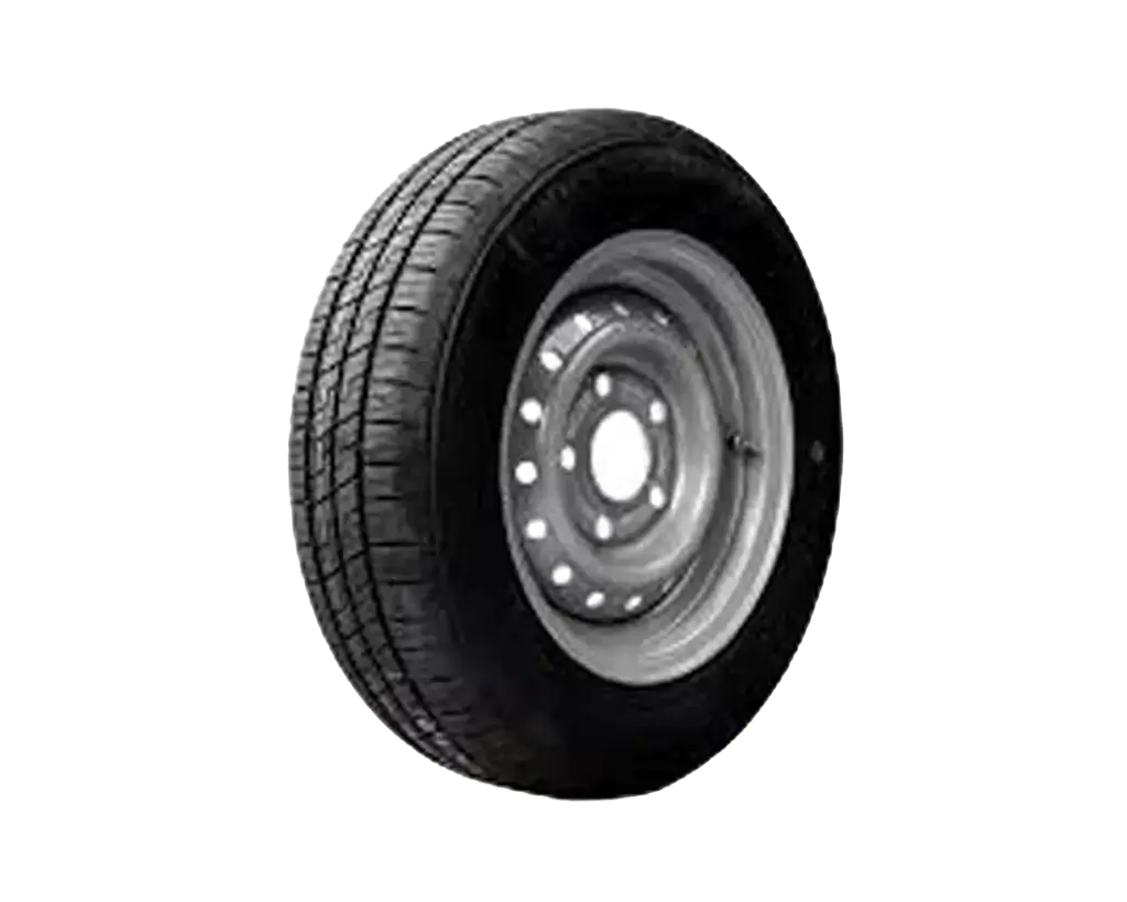 Single spare standard steel wheel