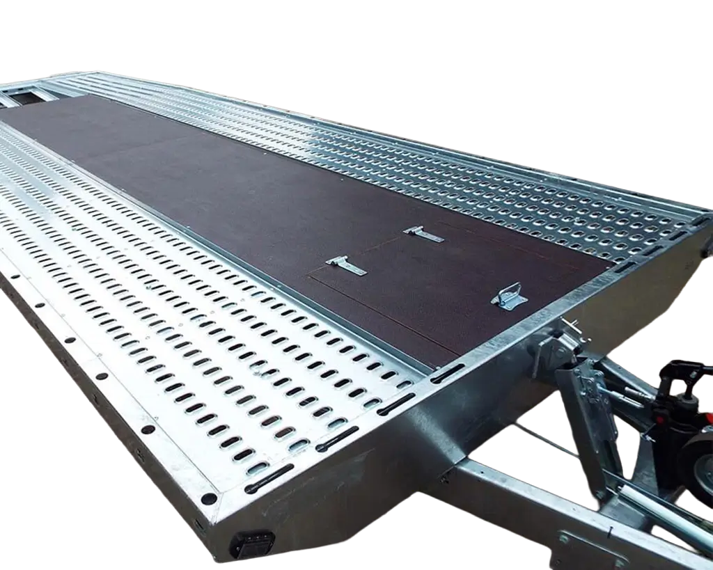 Downform punched runways with 15mm wooden centre decking