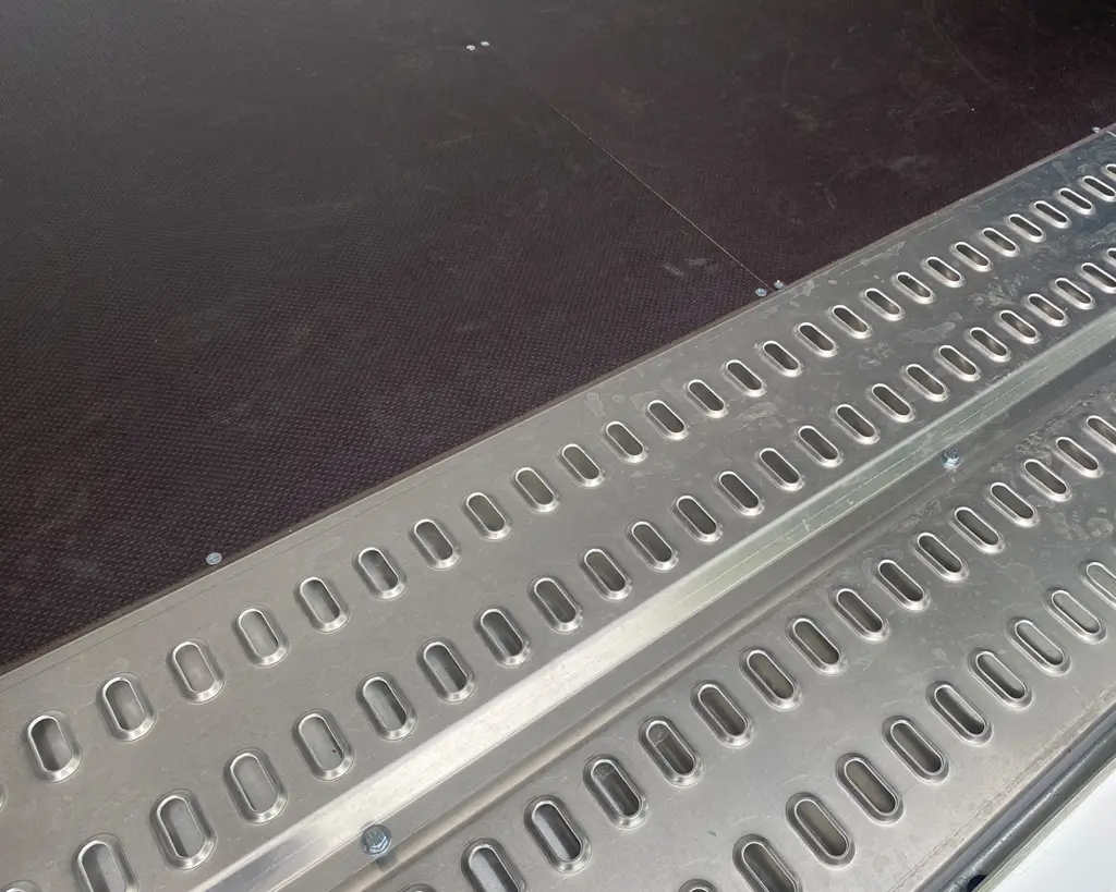 Upform punched runways with 15mm wooden centre decking